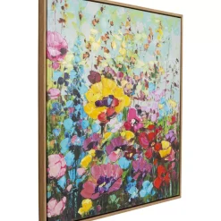 Gerahmtes Bild Flowery Meadow 100X100Cm