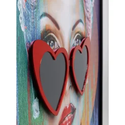 Gerahmtes Bild Heart Glasses 80X100Cm