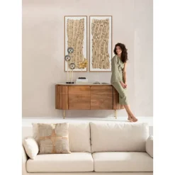 Gerahmtes Bild Native Lines 50X150Cm