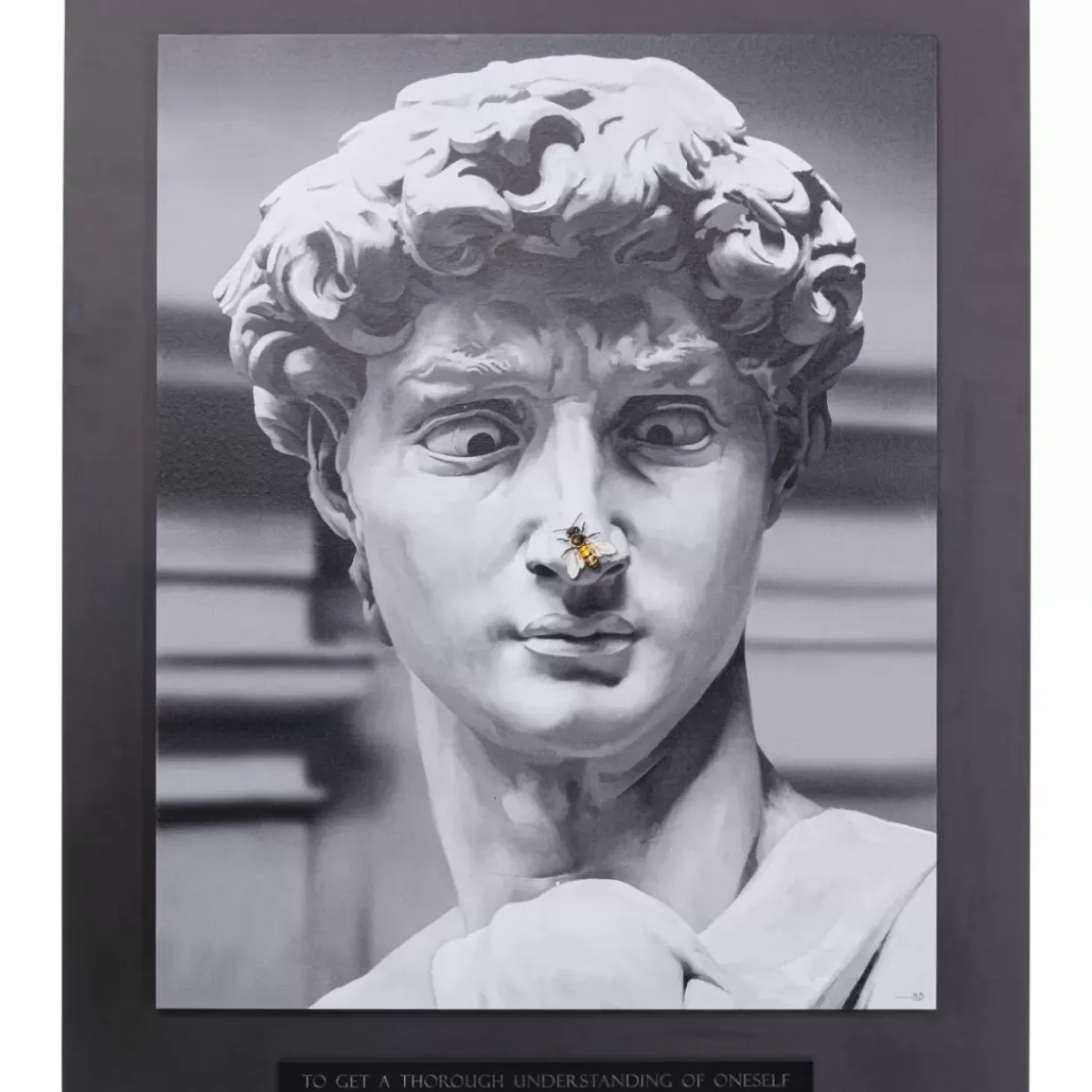 Gerahmtes Bild Statue 100X125Cm