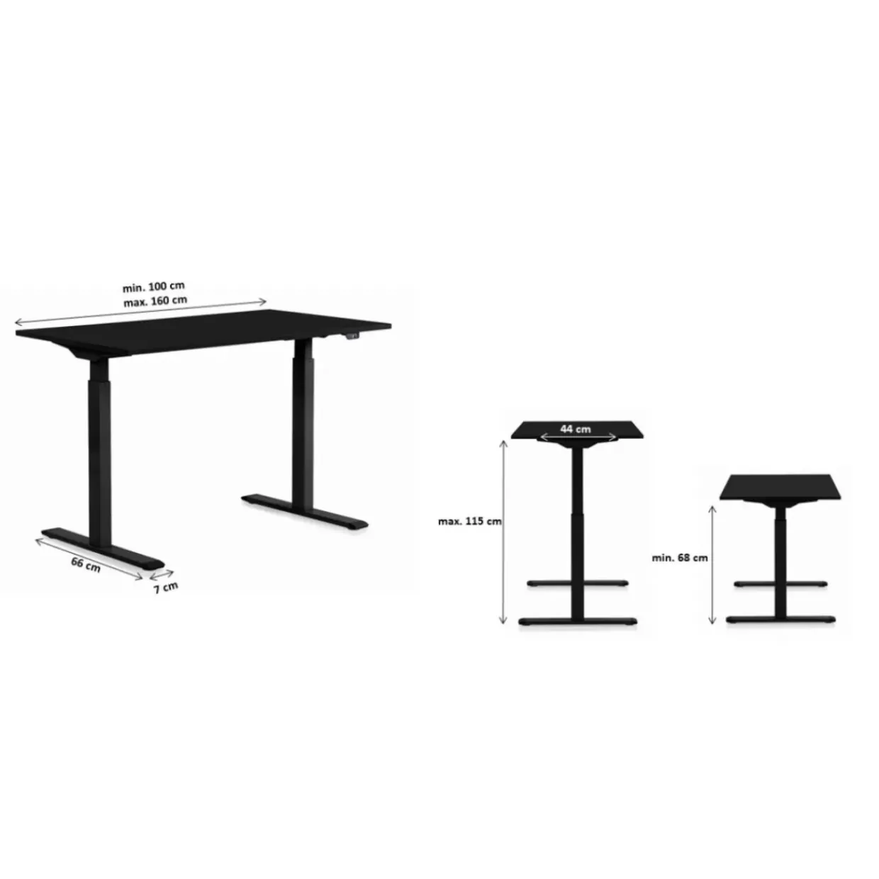 Gestell Tavola Office Schwarz Smart