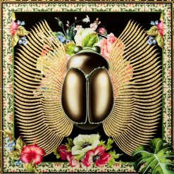 Glasbild Beetle Flower 100X100Cm