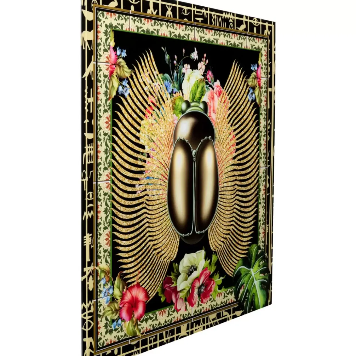 Glasbild Beetle Flower 100X100Cm