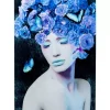 Glasbild Blue Queen 80X120Cm