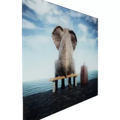 Glasbild Elephant Journey 60X40Cm