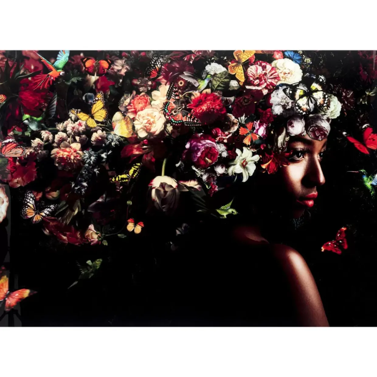 Glasbild Flowery Shoulder View 150X100Cm