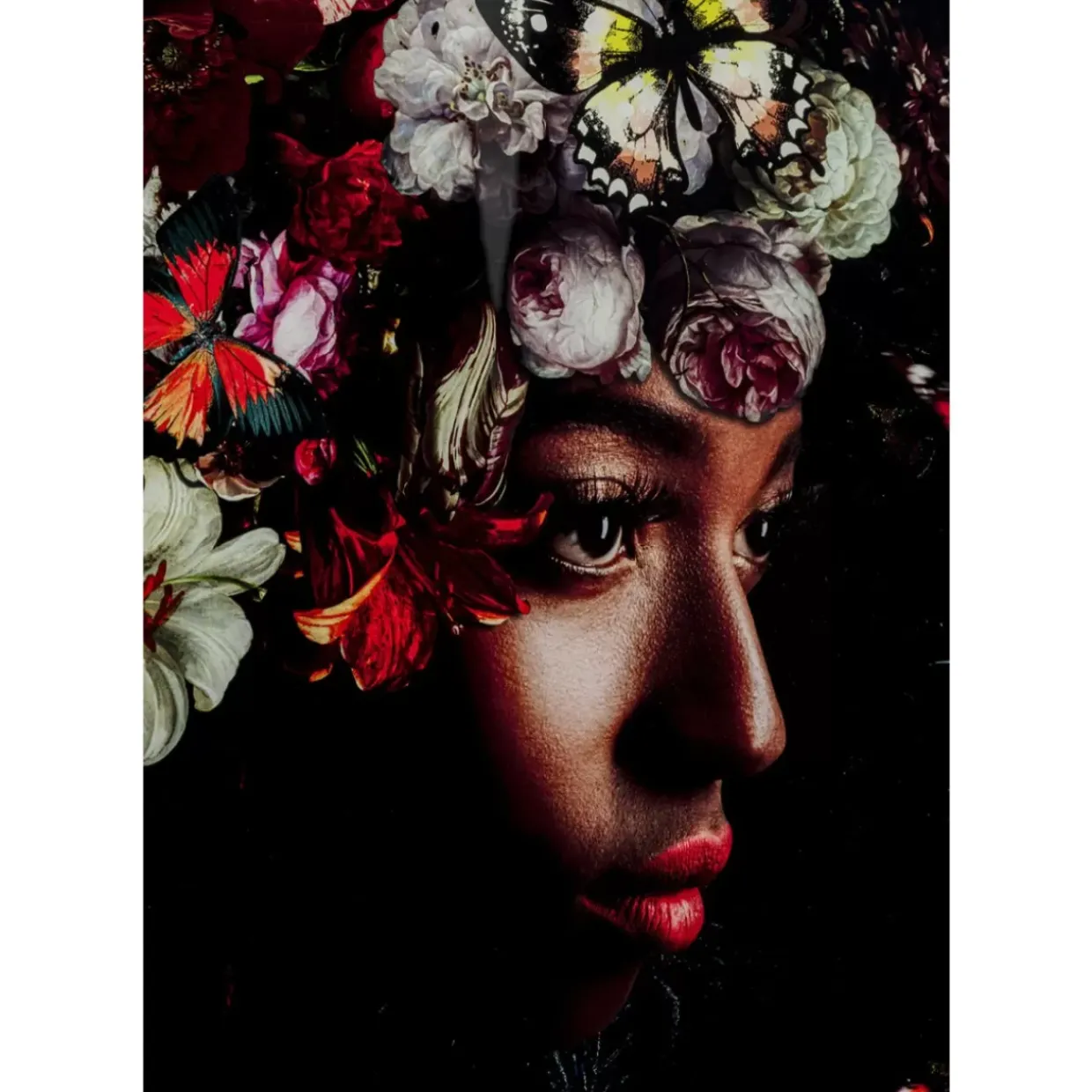 Glasbild Flowery Shoulder View 150X100Cm