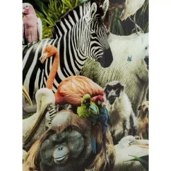 Glasbild Jungle Animals O120Cm