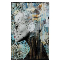 Glasbild Lady Flower 100X150Cm