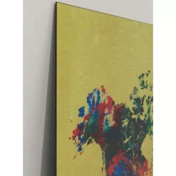 Glasbild Metallic Colourful Map 150X100Cm