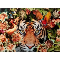 Glasbild Tiger On Hunt 150X100Cm
