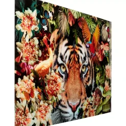 Glasbild Tiger On Hunt 150X100Cm