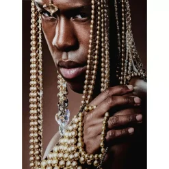 Glasbild Traditional Beads Man 100X150Cm