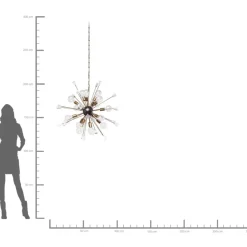 Hangeleuchte Crystal Bomb Brass O93Cm