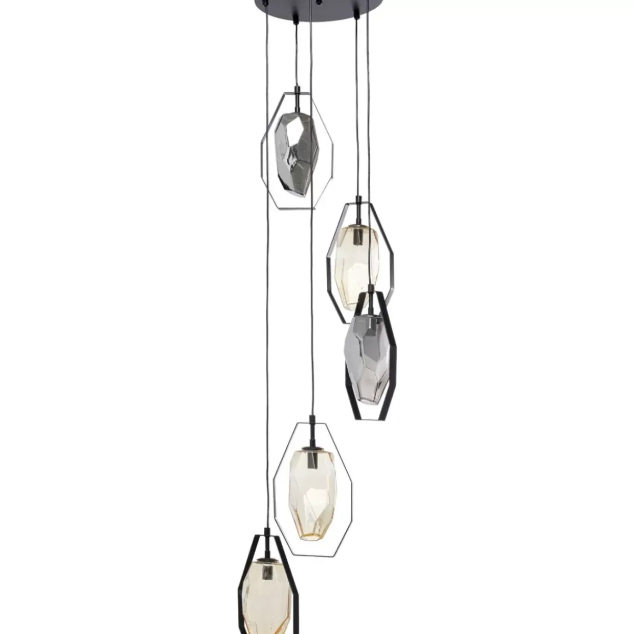 Hangeleuchte Diamond Fever Spiral Schwarz O42Cm