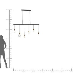 Hangeleuchte Pole Black Six