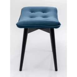 Hocker Black Vicky Velvet Petrol 46X59Cm