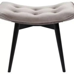Hocker Black Vicky Velvet Grau 46X59Cm