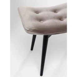 Hocker Black Vicky Velvet Grau 46X59Cm