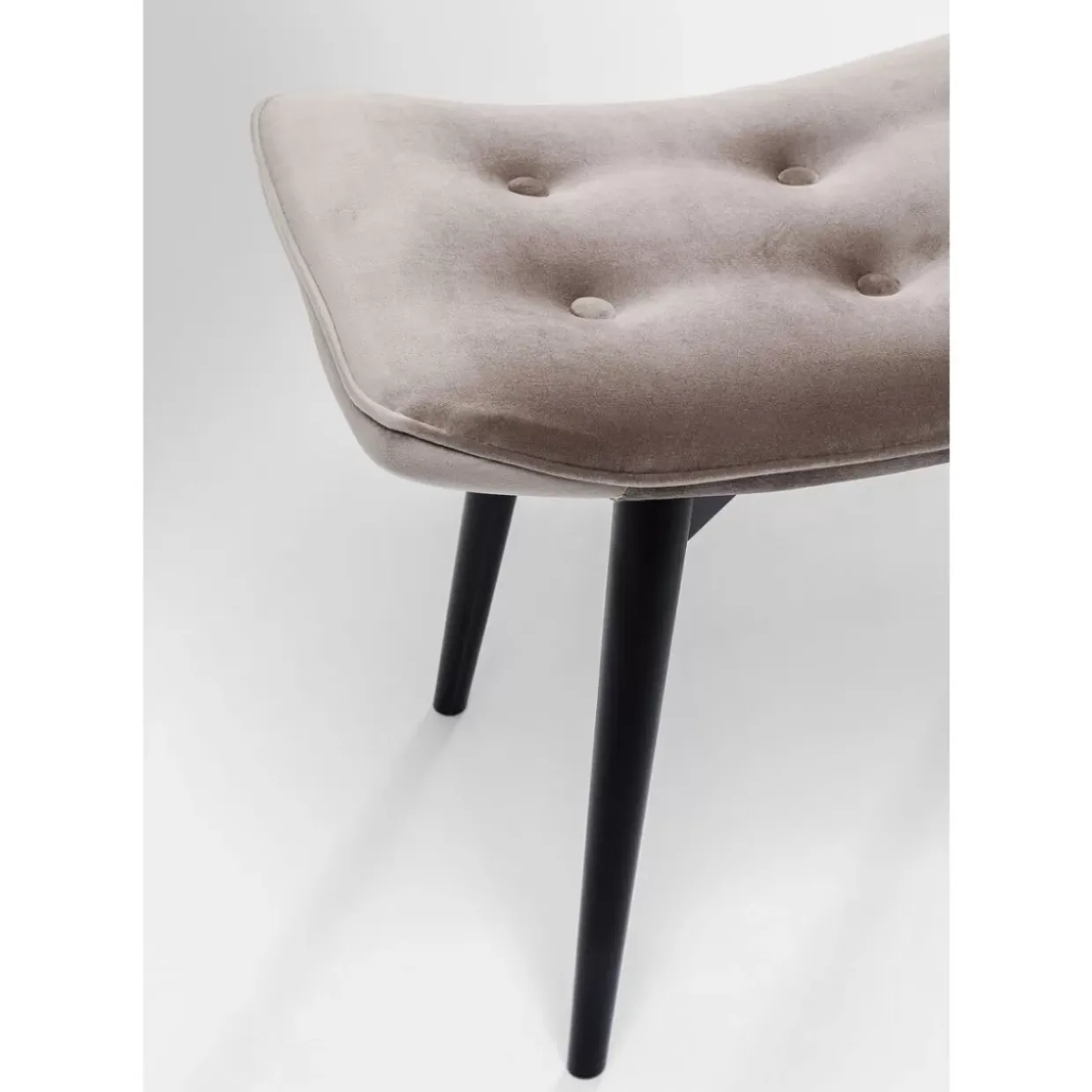 Hocker Black Vicky Velvet Grau 46X59Cm