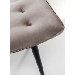 Hocker Black Vicky Velvet Grau 46X59Cm