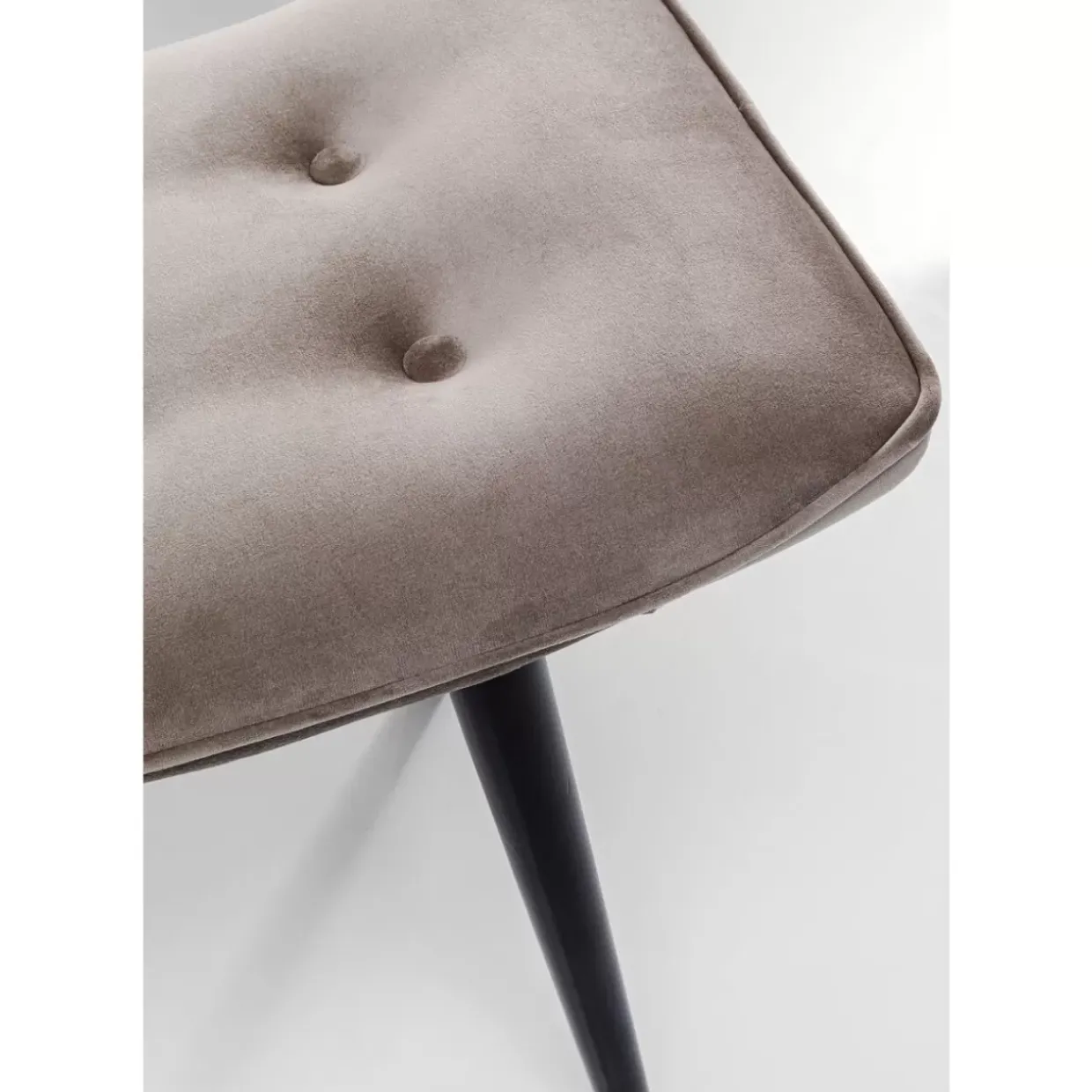 Hocker Black Vicky Velvet Grau 46X59Cm