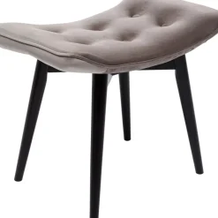 Hocker Black Vicky Velvet Grau 46X59Cm