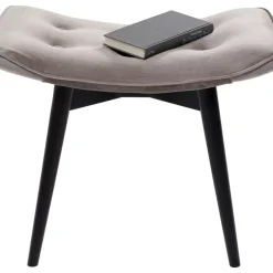 Hocker Black Vicky Velvet Grau 46X59Cm