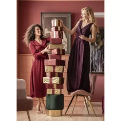 Hocker Cherry Dunkelgrun Brass O35Cm