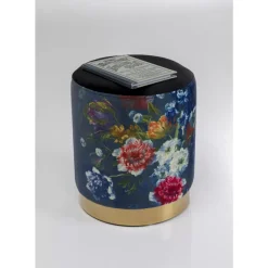 Hocker Cherry Flower Schwarz Brass O32Cm