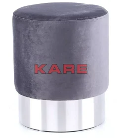 Hocker Cherry Hellgrau Silver O35Cm