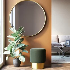 Hocker Cherry Lina Grun Brass O35Cm