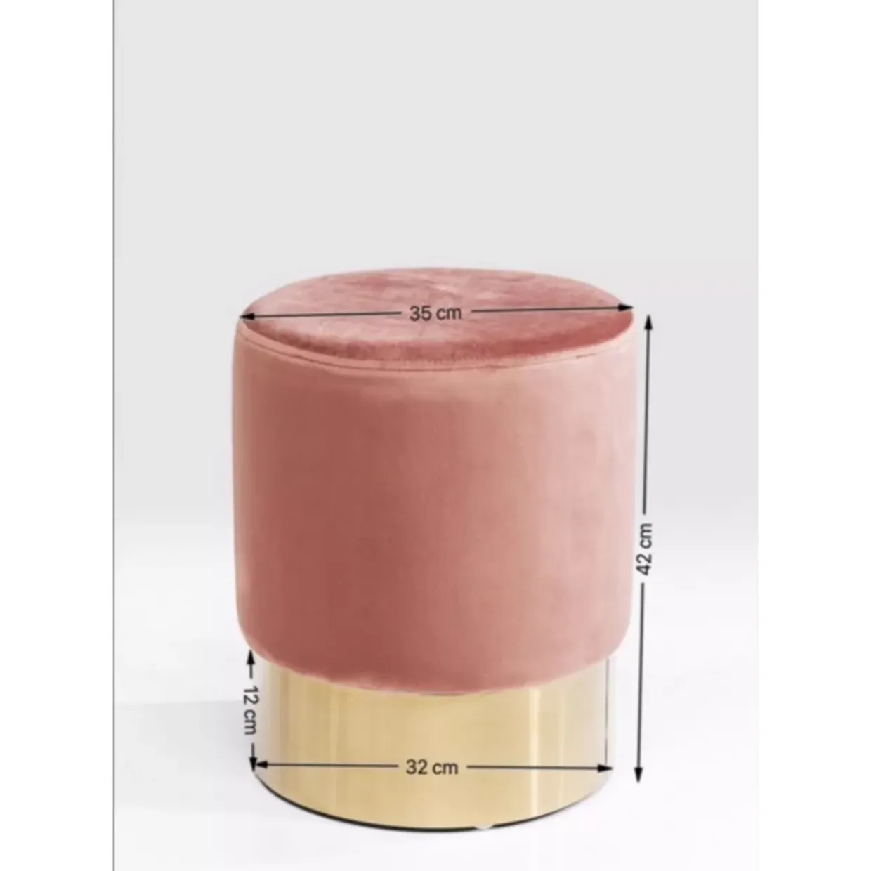 Hocker Cherry Rose Brass O35Cm