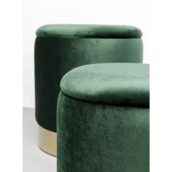 Hocker Cherry Storage Dunkelgrun Brass (2/Set)