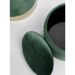 Hocker Cherry Storage Dunkelgrun Brass (2/Set)