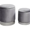 Hocker Cherry Storage Grau Silber (2/Set)
