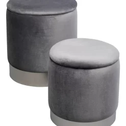 Hocker Cherry Storage Grau Silber (2/Set)