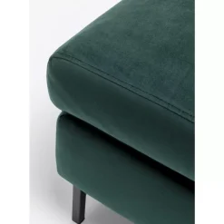 Hocker Gianni Velvet Dunkelgrun Schwarz