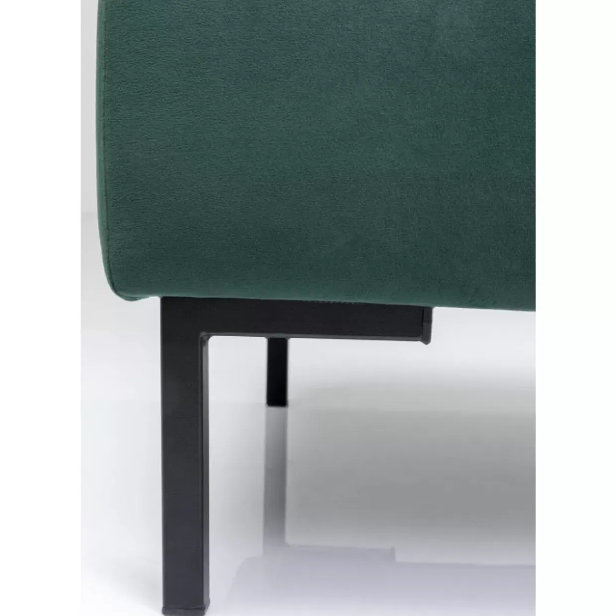 Hocker Gianni Velvet Dunkelgrun Schwarz