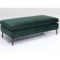Hocker Gianni Velvet Dunkelgrun Schwarz