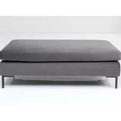 Hocker Gianni Velvet Grau Schwarz