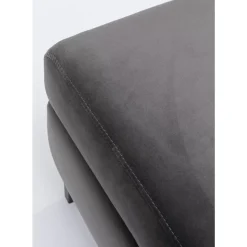 Hocker Gianni Velvet Grau Schwarz