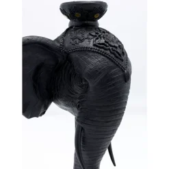 Kerzenständer Elephant Head Schwarz 49Cm