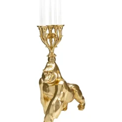 Kerzenständer Gorilla Gold