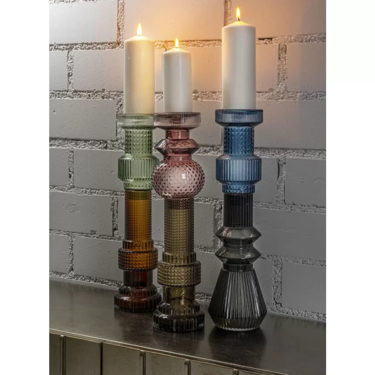 Kerzenständer Marvelous Duo Lila Grau 49