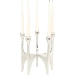 Kerzenständer Stacky Silber 31Cm