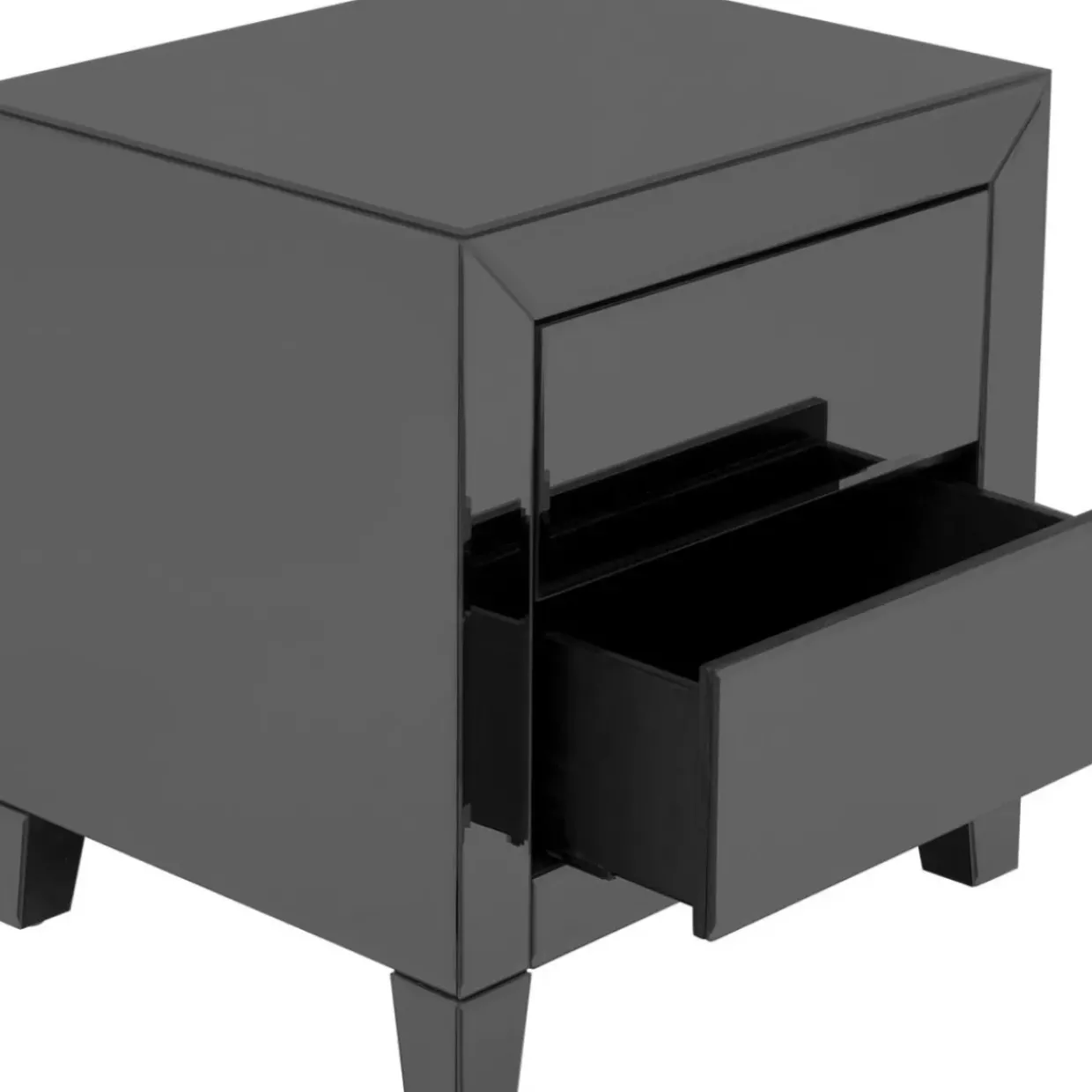 Kommode Klein Luxury Push 2 Schube Grau