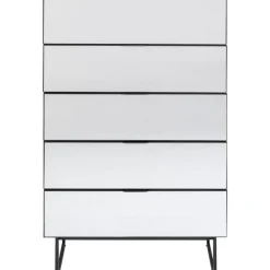 Kommode Soran 5 Schube Schwarz 65X114Cm