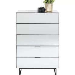 Kommode Soran 5 Schube Schwarz 65X114Cm