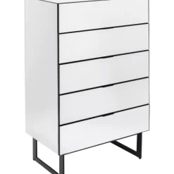 Kommode Soran 5 Schube Schwarz 65X114Cm